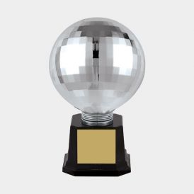 "Planet Series" Awards Disco Ball on Base Silver