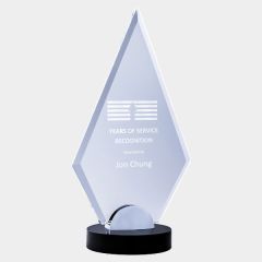 evright.com | Black Opal Clear Glass Award Arrow
