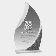 evright.com | Mirror Glass Award on Base Flame