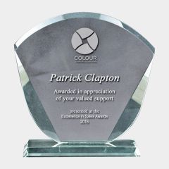 evright.com | Clear Glass Award on Base Flame
