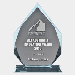 evright.com | Clear Glass Award on Base Arrowhead