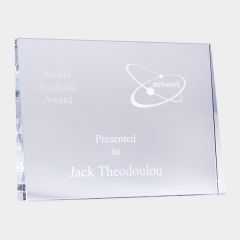 evright.com | Clear Optical Crystal Award Clear Landscape Wedge