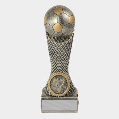 evright.com | Zee Tower Silver Series Soccer Trophy | 150mm