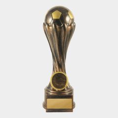 evright.com | Invincible Tower Gold Series Soccer Trophy | 155mm