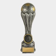 evright.com | Invincible Tower Silver Series Soccer Trophy | 155mm