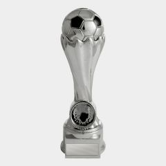 evright.com | Invincible Tower Soccer Trophy Silver | 155mm
