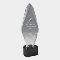 evright.com | Crystal Award Black Crystal on Black Base Arrow