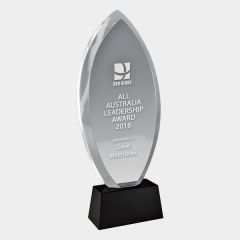 evright.com | Crystal Award Black Crystal on Black Base Flame
