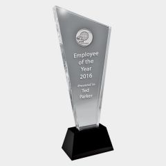 evright.com | Crystal Award Black Crystal on Black Base Wedge