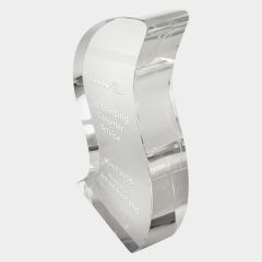 evright.com | Crystal-Kaleido Clear Super-Sized Ribbon Crystal Award