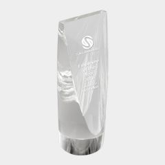 Crystal-Kaleido Clear Super-Sized Crystal Award Cylinder