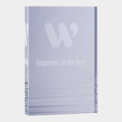 evright.com | Clarity Clear Crystal Ridged Block