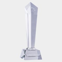 Clarity Clear Crystal Polygon Tower