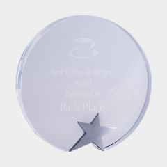 evright.com | Clarity Clear Crystal Award Rounded Star