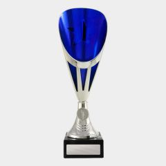 evright.com | Dianna Cup Dance / Calisthenics Trophy - Silver + Blue | 272mm