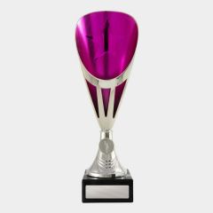 evright.com | | Dianna Cup Dance / Calisthenics Trophy - Silver + Pink | 340mm