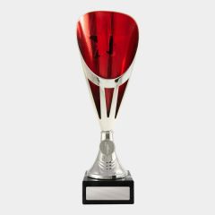 evright.com | Dianna Cup Dance / Calisthenics Trophy - Silver + Red | 340mm