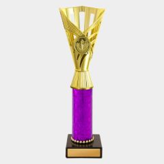 evright.com | Arianna Cup Dance / Calisthenics Trophy - Gold + Purple | 272mm