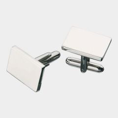 Nickel Plated Plain Cufflinks