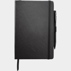 evright.com | Hard Cover A5 Journal with Built-in Elastic Closure - Black