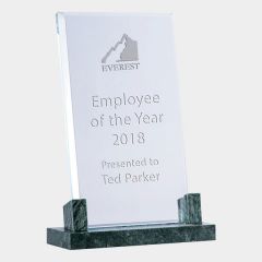 Green Marble  Glass Award  Rectangle