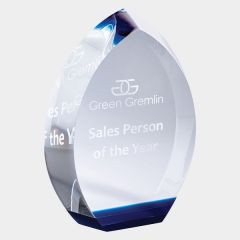 evright.com | Crystal Award Blue Base Flame