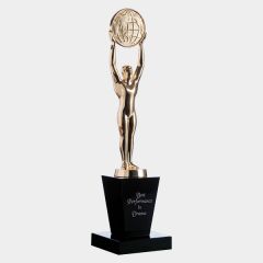 evright.com | Zinc Alloy Statuette on a Black Crystal Base
