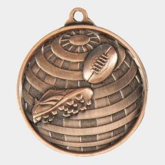 evright.com | AFL Footy Medal World Bronze | 50mm