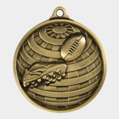 evright.com | AFL Footy Medal World Gold | 50mm