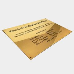 evright.com | A3 Polished Brass Plaque