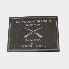 Polished Plaque with Engraved Black Aluminium - Landscape