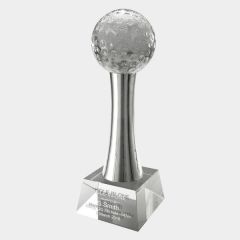 evright.com | Crystal Golf Ball Award on Zinc Alloy Tee
