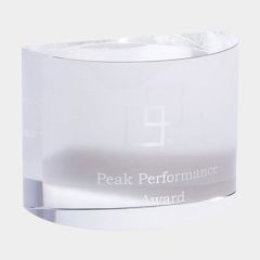 evright.com | Crystal Clarity Clear Semi - Circle Crystal Award