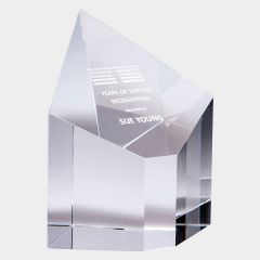 Clarity Clear Crystal Award Squat Cube