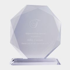 Clarity Clear Crystal Award Octagon