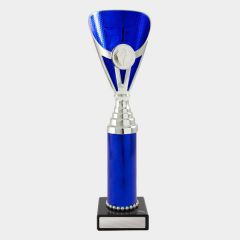 evright.com | Arianna Cup Dance / Calisthenics Trophy - Silver + Blue | 272mm