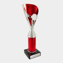 evright.com | Arianna Cup Dance / Calisthenics Trophy - Silver + Red | 272mm