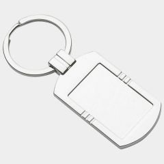 Shiny Metal Keychain with Split Ring