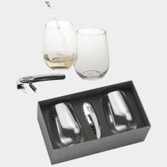 evright.com | Stemless Wine Glasses & Waiters Friend Gift Box