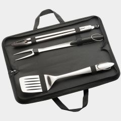 Personalised 3 Piece Stainless Steel BBQ Set