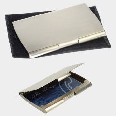 Metal Silver Business Card Holder