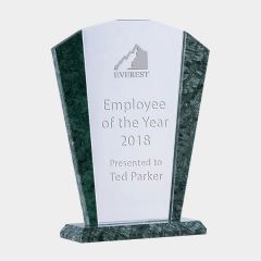 evright.com | Green Marble Glass Award Arch