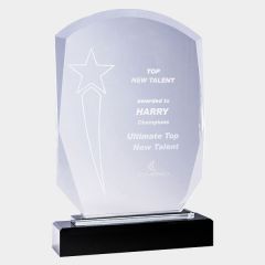 evright.com | Crystal-Kaleido Clear Super-Sized Ribbon Crystal Award
