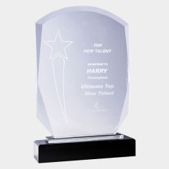 evright.com | Crystal-Kaleido Clear Super-Sized Ribbon Crystal Award