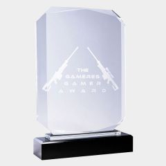 evright.com | Crystal-Kaleido Clear Super-Sized Ribbon Crystal Award