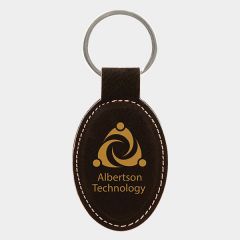 Oval Black Keychain