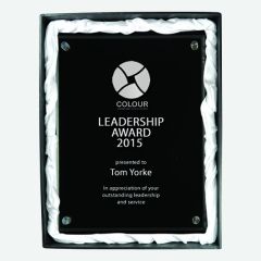 Black Plaque with Clear Acrylic