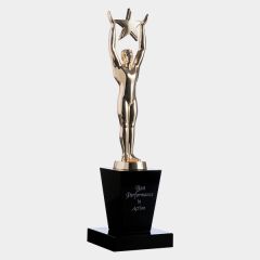 evright.com | Zinc Alloy Statuette on a Black Crystal Base