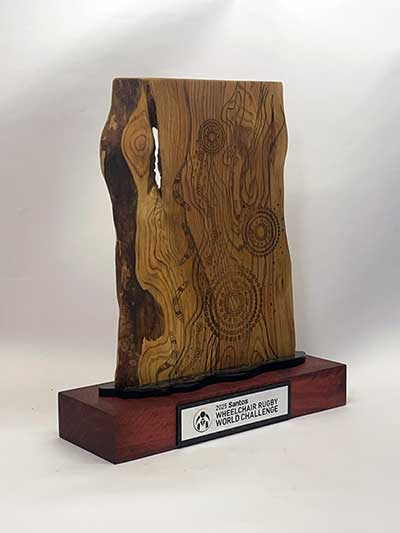 Custom Trophy Wood Wheelchair Rugby Custom Award Wood Wheelchair Rugby