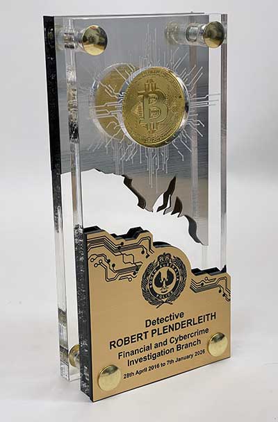 Custom Trophy SAPOL Custom Acrylic SAPOL Award